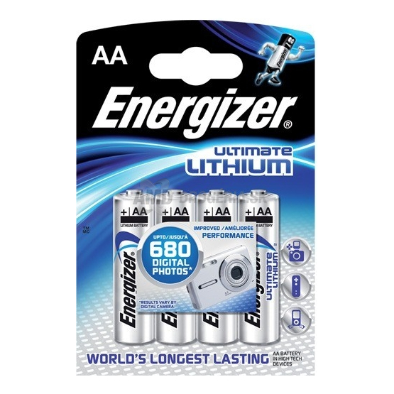 ENERGIZER LITHIUM AA BATÉRIE 4 KS