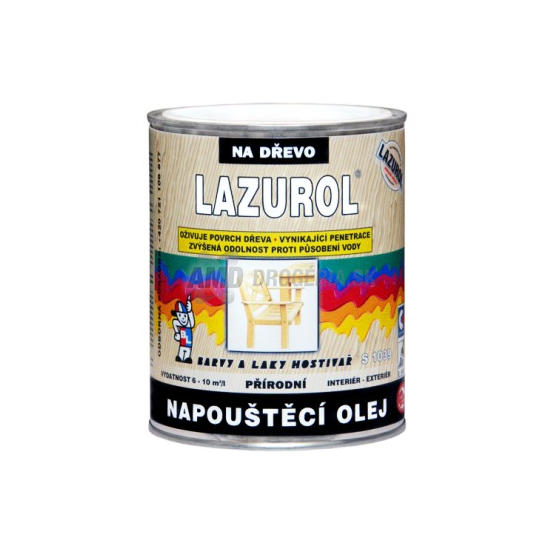 LAZUROL NAPÚŠŤACÍ PRÍRODNÝ OLEJ 0,75 L