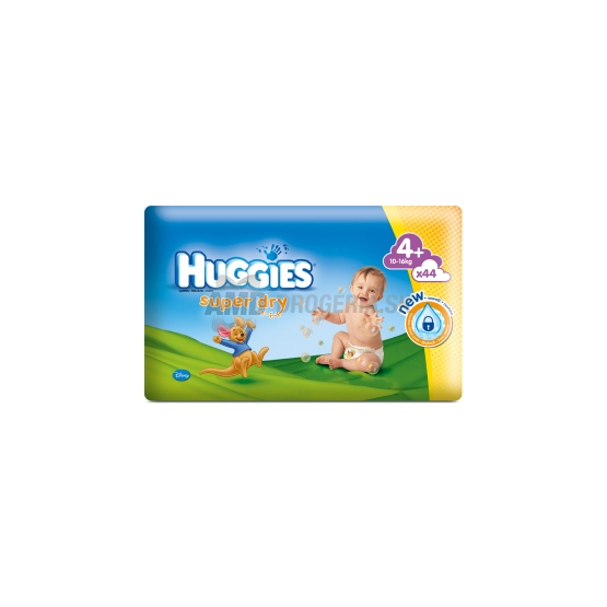HUGGIES SUPER DRY 4 + ( 10-16 KG) 44 KS