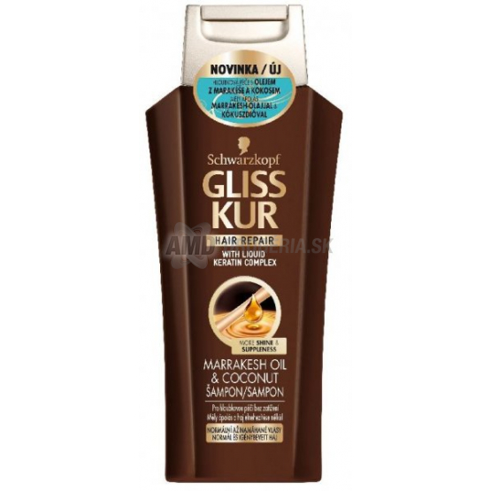 GLISS KUR MARRAKESH OIL COCONUT ŠAMPÓN PRE ĽAHKO POŠKODENÉ VLASY 250 ML