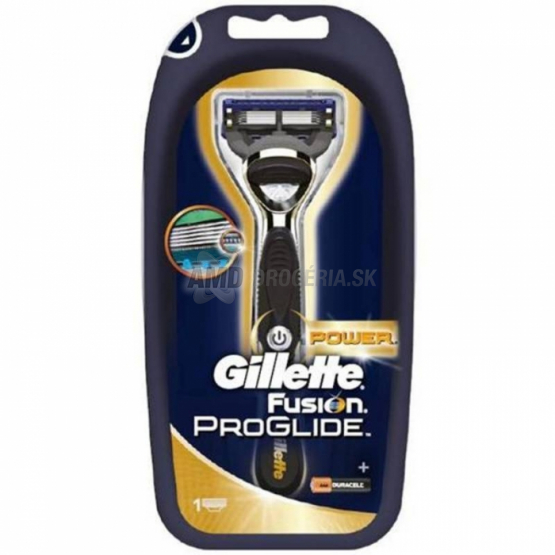 GILLETTE FUSION PROGLIDE POWER STROJČEK GOLD + 1 NÁHRADNÁ HLAVICA