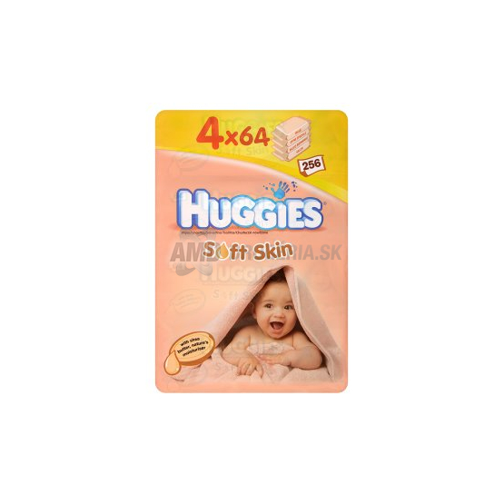 HUGGIES SOFT DETSKÉ VLHČENÉ OBRÚSKY 4 X 64 KS