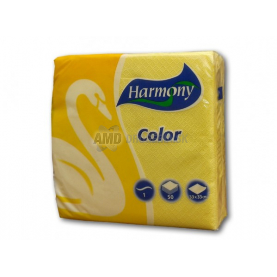 HARMONY SERVÍTKY PRIMA ŽLTÉ 50 KS