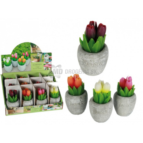 SVIEČKA TULIPÁN V KERAMIKE