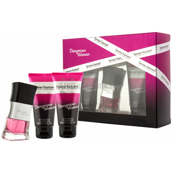 BRUNO BANANI DANGEROUS WOMEN TOALETNÁ VODA 20 ML + SPRCHOVÝ GÉL 2 X 50 ML
