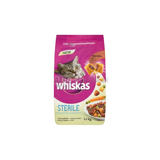 WHISKAS DRY STERILE 1,4KG KURACIE