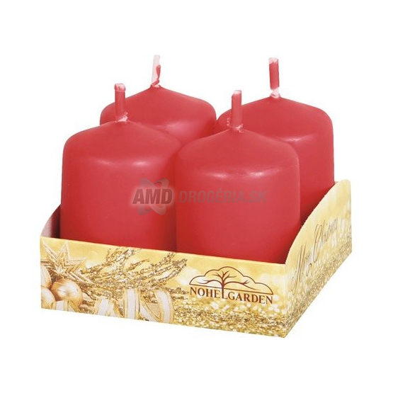 SVIEČKA ADVENTNÁ ČERVENÁ 4 KS
