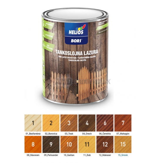 HELIOS BORI TENKOVRSTVÁ LAZÚRA TEAK 0.75 L