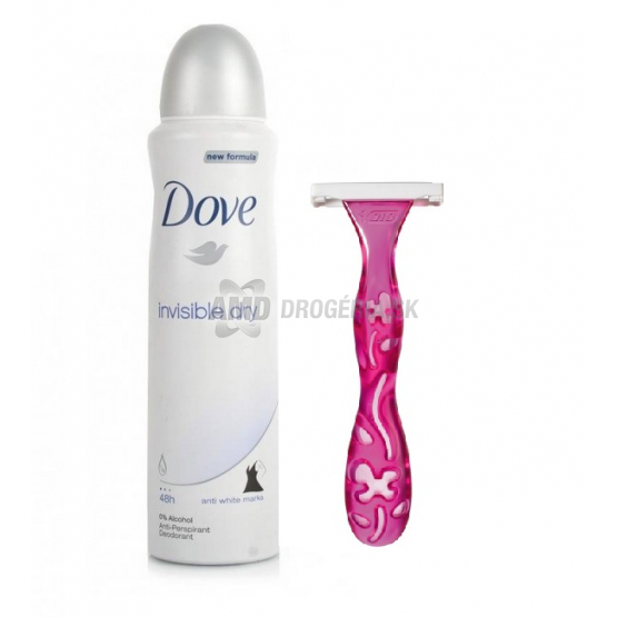 DOVE DEO INVISIBLE 150ML +ŽILETKA