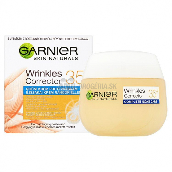 GARNIER SKIN NATURAL WRINKLES CORRECTOR KRÉM NOČNÝ 35+ 50 ML