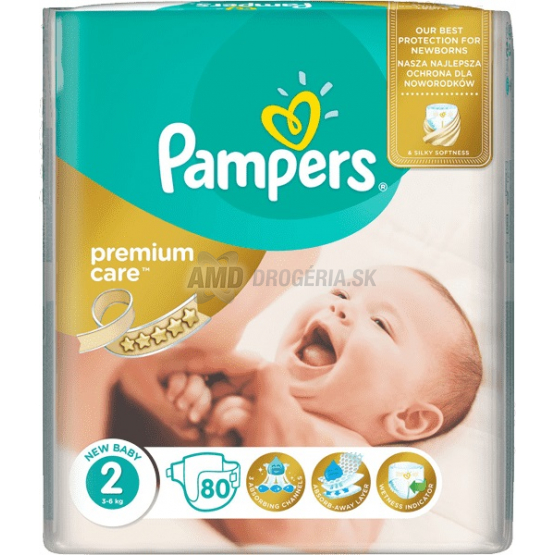 PAMPERS PREMIUM CARE 2 MINI 3-6 KG 80 KS