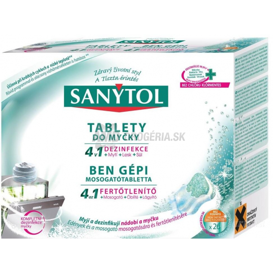 SANYTOL TABLETY DO UMÝVAČKY RIADU 4v1 26 KS