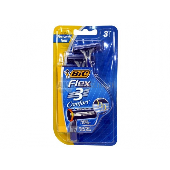 BIC 3 FLEX JEDNORAZOVÝ STROJČEK MODRÝ 3 KS