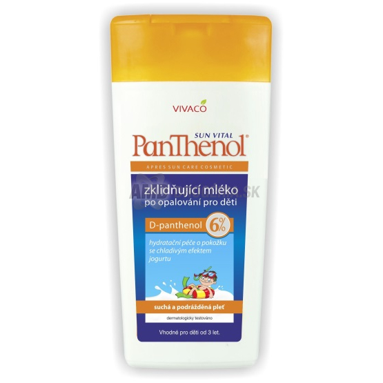 PANTHENOL MLIEKO 6% PO OPAĽOVANÍ KIDS SUCHÁ PLEŤ 200ML