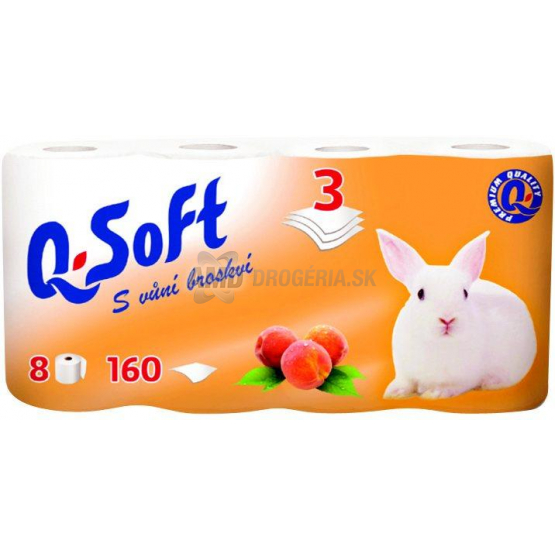 Q SOFT TOALETNÝ PAPIER BROSKYŇA 3- VRSTVOVÝ 8 KS