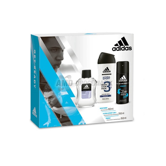 DARČEKOVÁ PÁNSKA KAZETA ADIDAS SOOTH BALZAM PO HOLENÍ + DEODORANT + SPRCHOVÝ GÉL 16