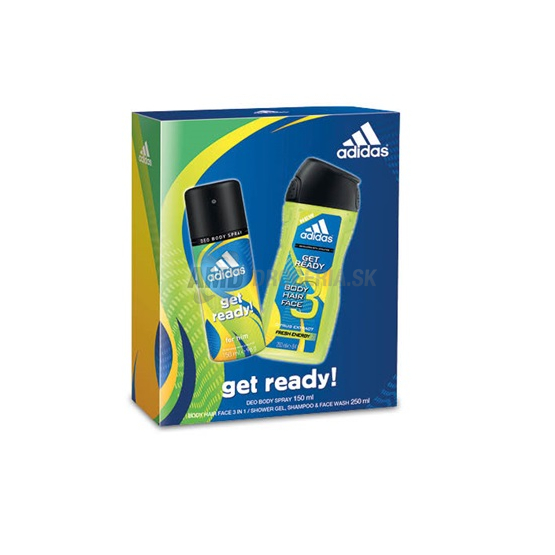 DARČEKOVÁ PÁNSKA KAZETA ADIDAS GET READY DEODORANT + SPRCHOVÝ GÉL 16