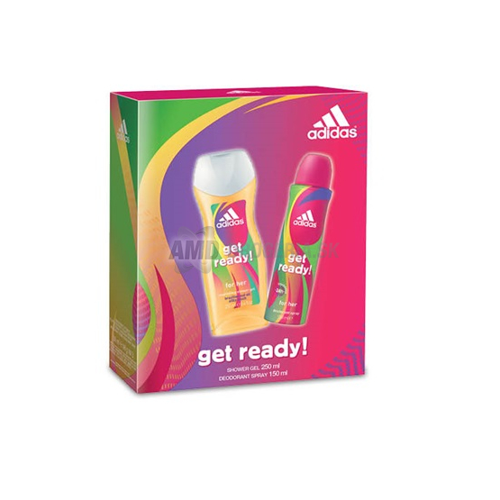 DARČEKOVÁ DÁMSKA KAZETA ADIDAS GET READY DEODORANT + SPRCHOVÝ GÉL 16