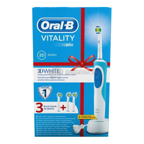 ORAL-B ELEKTICKÁ ZUBNÁ KEFKA VITALITY 2D ACTION + 2 NAHRADNÉ HLAVICE