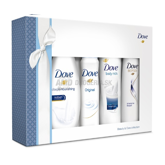 DARČEKOVÁ DÁMSKA KAZETA DOVE ORIGINAL DEODORANT + SPRCHOVÝ GÉL + TELOVÉ MLIEKO + ŠAMPÓN 16