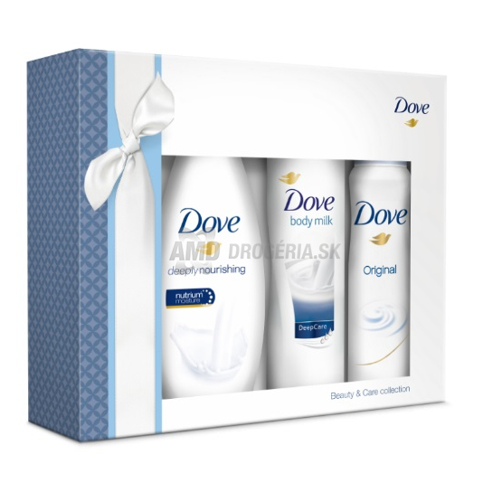 DARČEKOVÁ DÁMSKA KAZETA DOVE ORIGINAL DEODORANT + SPRCHOVÝ GÉL + TELOVÉ MLIEKO 16