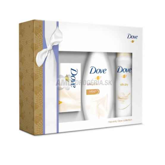 DARCEKOVÁ DÁMSKA KAZETA DOVE SILK DEODORANT + SPRCHOVÝ GÉL + MYDLO 16
