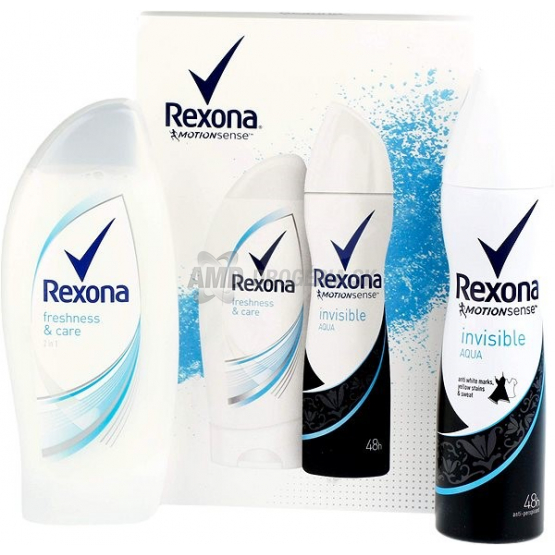 DARČEKOVÁ DÁMSKA KAZETA REXONA INVISIBLE AQUA DEODORANT + SPRCHOVÝ GÉL 16