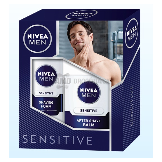 DARČEKOVÁ PÁNSKA KAZETA NIVEA SHAVING SENSITIVE BALM PENA NA HOLENIE + BALZAM PO HOLENÍ 16