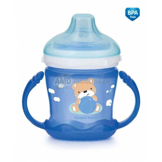 CANPOL BABIES NETEČÚCI HRNČEK S MAKKÝM NÁUSTKOM 180ML 9+