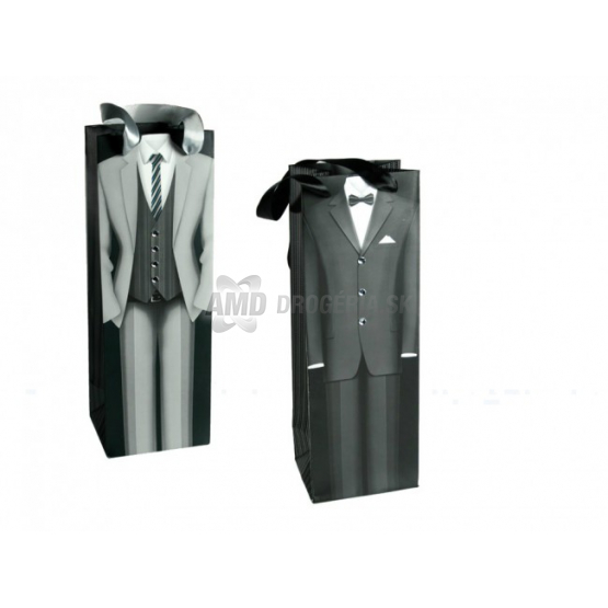 DARČEKOVÁ TAŠKA NA VÍNO OBLEK 1KS