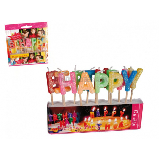 NARODENINOVÉ SVIEČKY HAPPY BRITHDAY 1KS