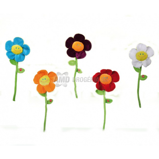 PLYŠOVÁ KVETINKA S MELÓDIOU HAPPY BIRTHDAY 1KS