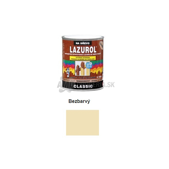 LAZUROL CLASSIC TENKOVRSTVÝ 0,75L BEZFAREBNÝ