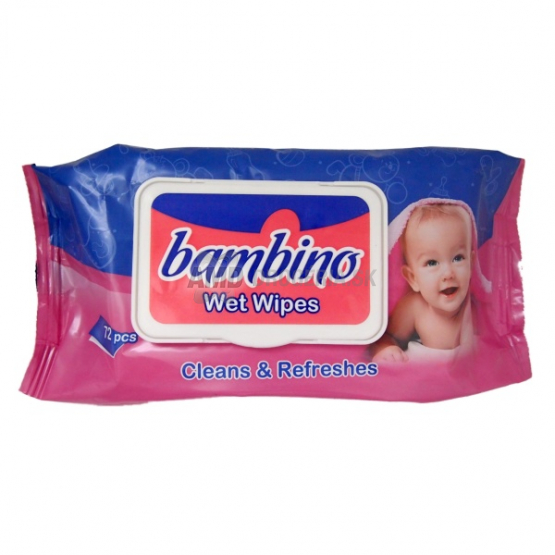 FRESH DETSKÉ VLHČENÉ UTIEKY BAMBINO 63 KS