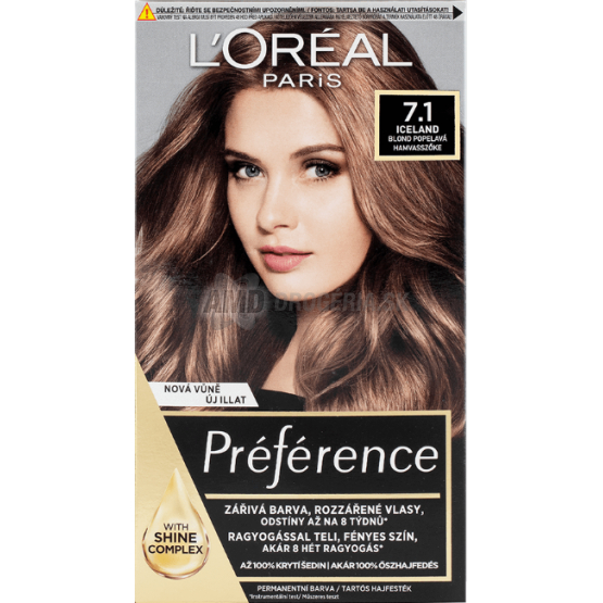 LOREAL PREFERENCE COOL BLONDES 7.1 POPOLAVÁ BLOND