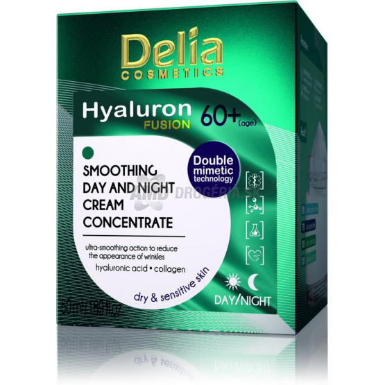 DELIA KREM S KYSELINOU HYALURON 60+ 50 ML 