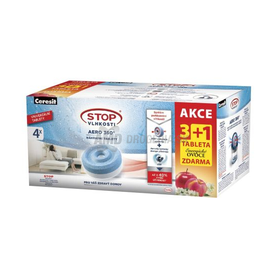 CERESIT STOP VLHKOSTI NÁHRADNÉ TABLETY ENERGICKÉ OVOCIE 4x450 G
