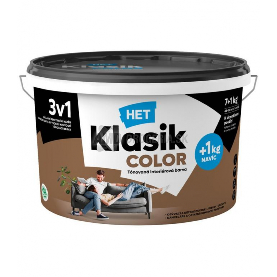 Het Klasik Color 0277 hnedá tónovaná interiérová farba, 7+1 kg
