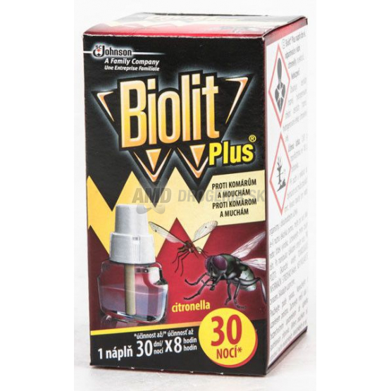 BIOLIT ELEKTRICKÝ PLUS NÁHRADNÁ NÁPLŇ 30 NOCÍ, NA KOMÁRE MUCHY 31 ML