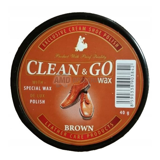 Clean&Go Krém na obuv hnedý, 40 g