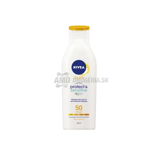 NIVEA SUN MLIEKO NA OPAĽOVANIE PURE SENSITIVE OF50 200 ML