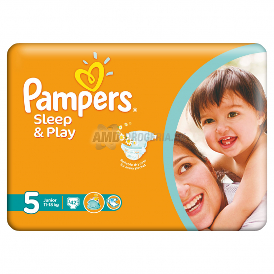 PAMPERS SLEEP AND PLAY KAMILKA Č.5 42 KS