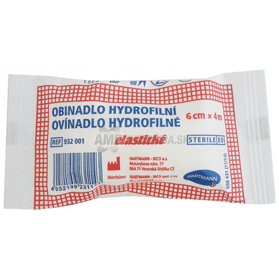 OBVÄZ HYDROFILNÉ ELASTICKÝ 6cm x4m