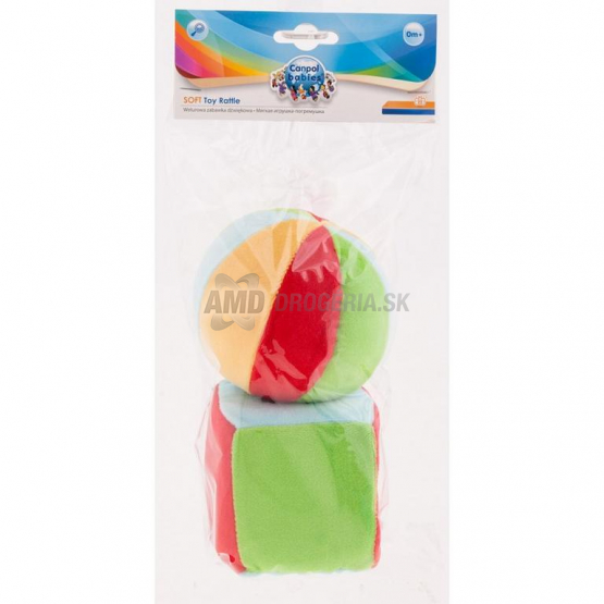 CANPOL BABIES PLYŠOVÁ LOPTIČKA, KOCKA 1 KS