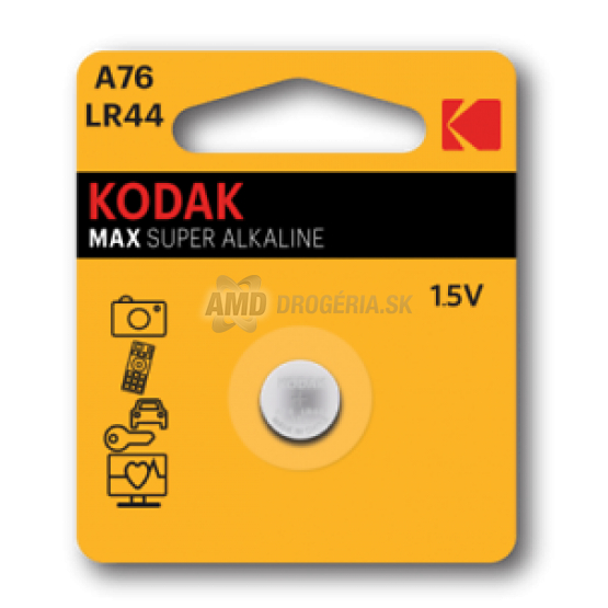KODAK BATÉRIA ALKALINE 1,5V A76 LR44 1 KS