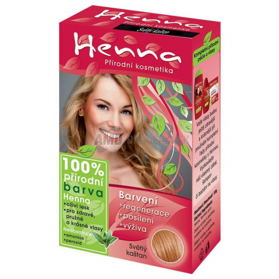 HENNA FARBA NA VLASY SVETLÝ GAŠTAN 33G