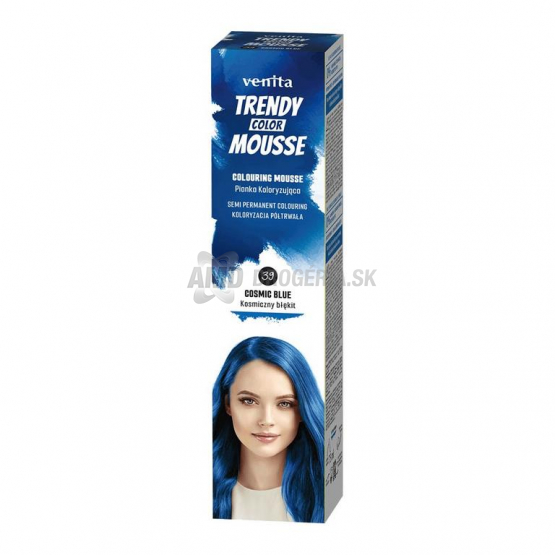 Venita Trendy Color Mousse farbiaca pena na vlasy 39 Cosmic Blue, 75 ml