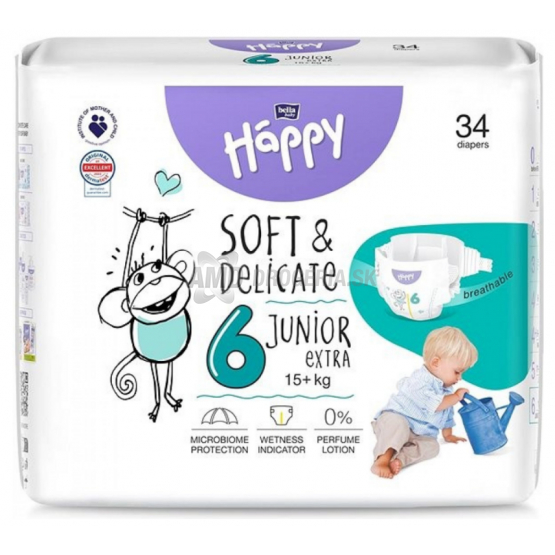 BELLA HAPPY SOFT & DELICATE JUNIOR 6 15+KG 34KG  