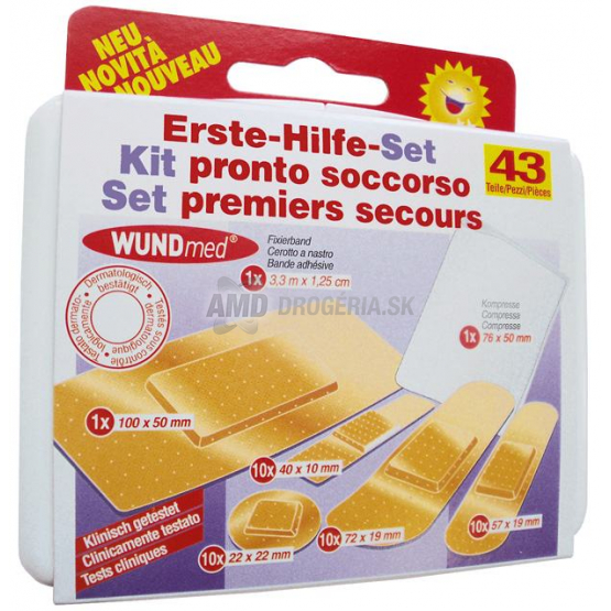 NÁPLASTE KUFRÍK PRVEJ POMOCI 43 KS