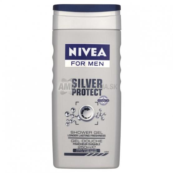 NIVEA FOR MEN  SPRCHOVÝ GÉL SILVER  250 ML
